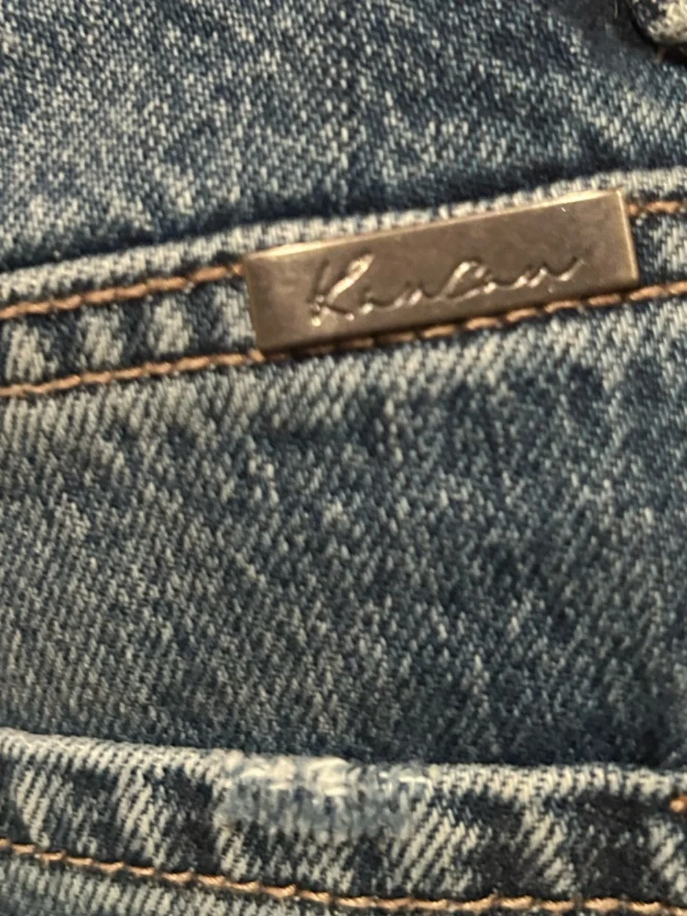 KanCan High Rise Roll Cuff Denim Shorts 7/27 - Picture 6 of 9